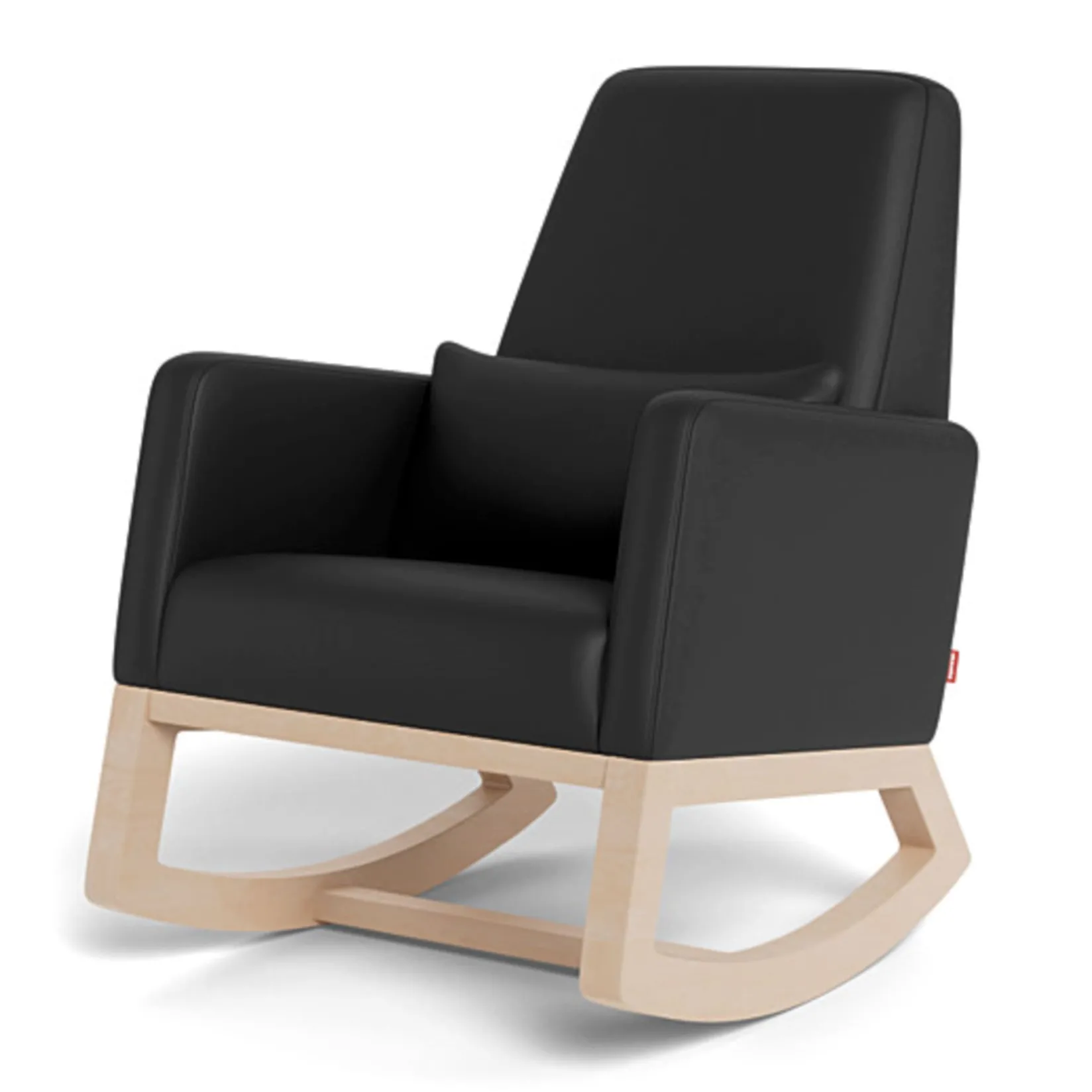 Gliders & Rocking Chairs|Gliders & Rocking Chairs>Monte Joya Rocking Chair - Black Leather / Natural Wood