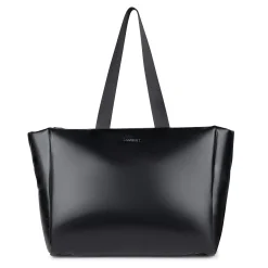 Kaia Tote Bag - Smooth Black Handbags & Purses|Diaper Bags