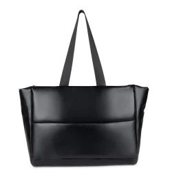 Kaia Tote Bag - Smooth Black Handbags & Purses|Diaper Bags