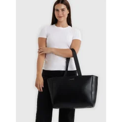 Kaia Tote Bag - Smooth Black Handbags & Purses|Diaper Bags