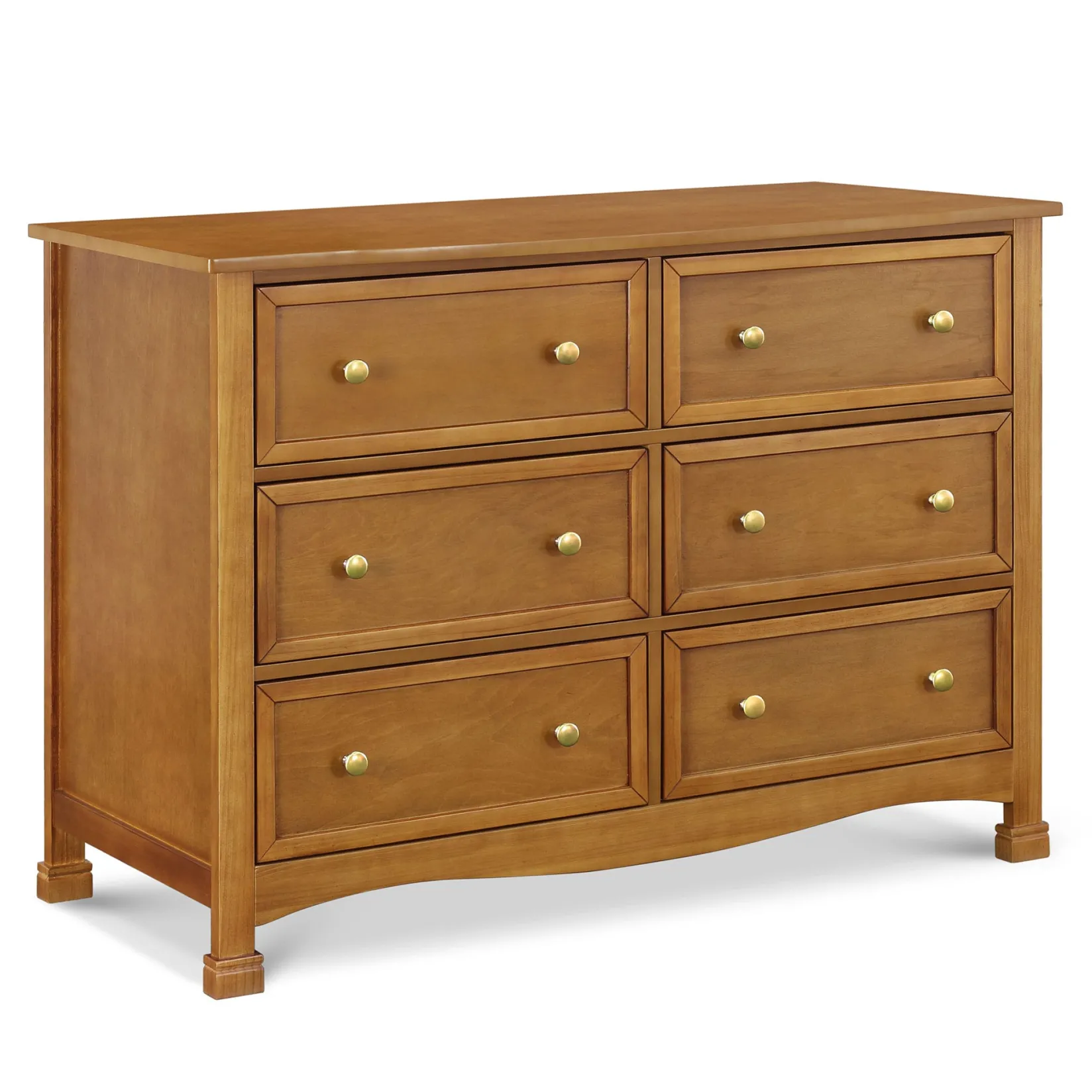 Storage Furniture>DaVinci Kalani 6-Drawer Double Wide Dresser - Chestnut Finish