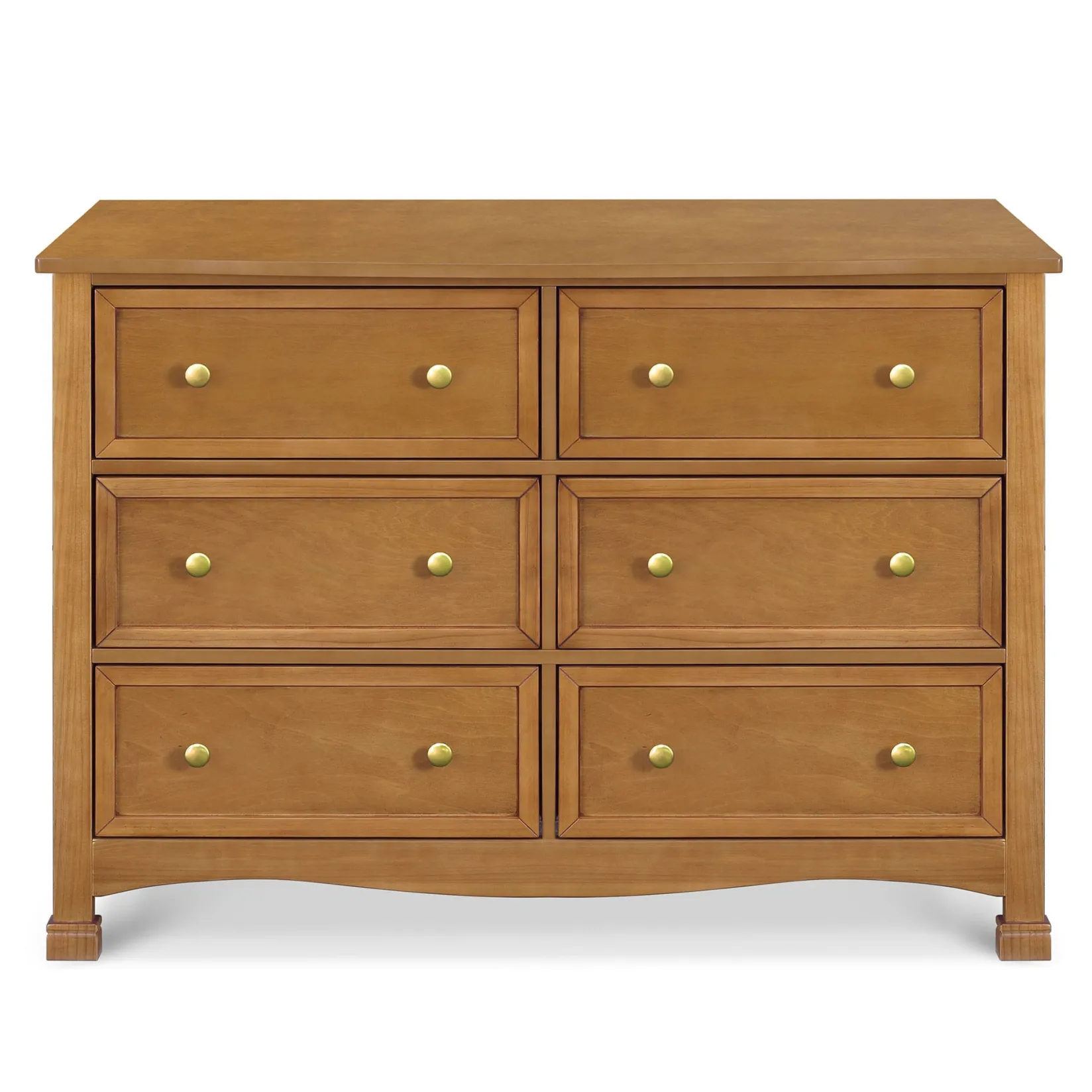 Storage Furniture>DaVinci Kalani 6-Drawer Double Wide Dresser - Chestnut Finish