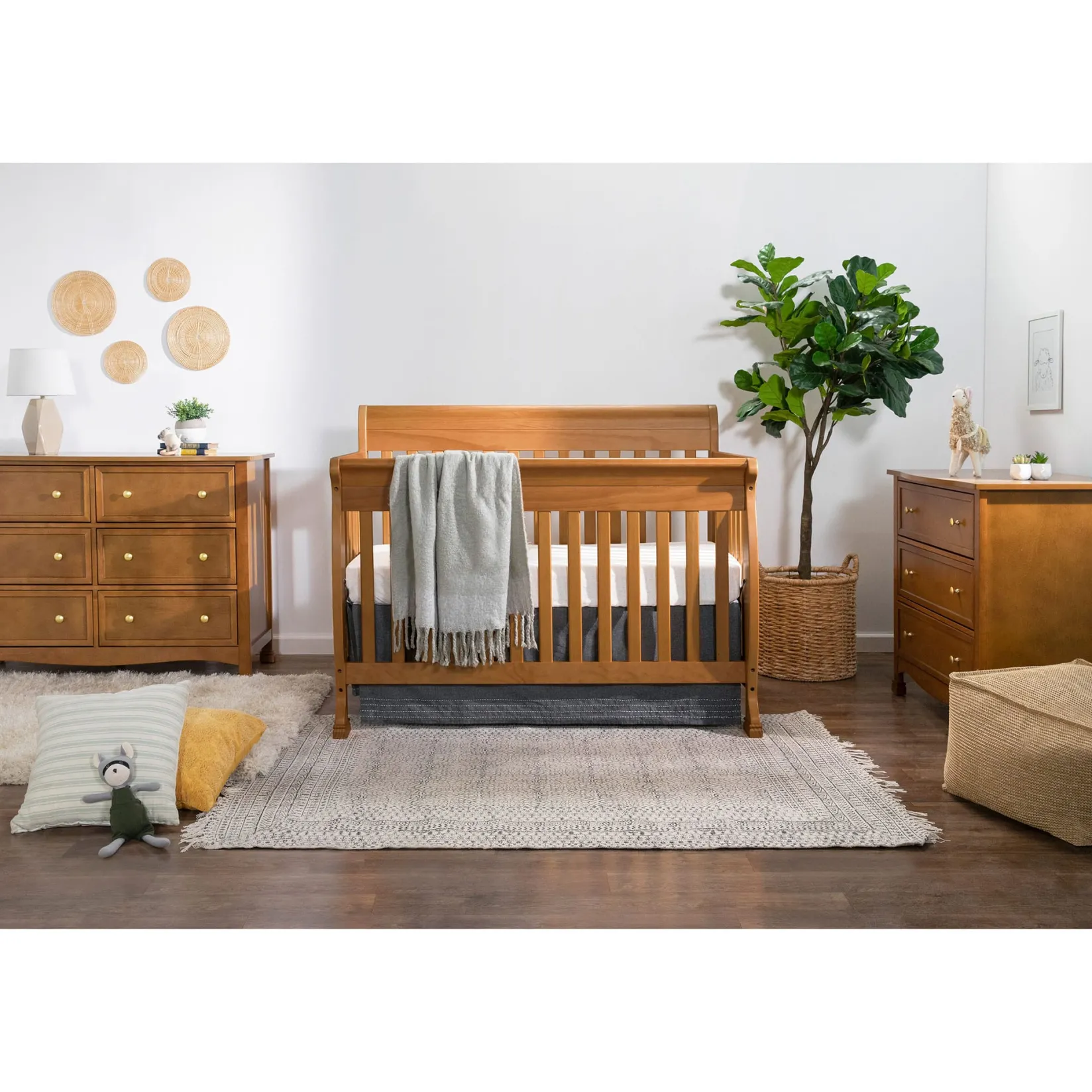 Storage Furniture>DaVinci Kalani 6-Drawer Double Wide Dresser - Chestnut Finish