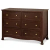 Outlet Kalani 6-Drawer Double Wide Dresser - Espresso Finish Storage Furniture