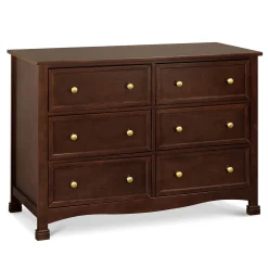 Outlet Kalani 6-Drawer Double Wide Dresser - Espresso Finish Storage Furniture