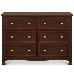 Outlet Kalani 6-Drawer Double Wide Dresser - Espresso Finish Storage Furniture
