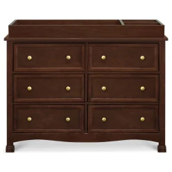 Outlet Kalani 6-Drawer Double Wide Dresser - Espresso Finish Storage Furniture