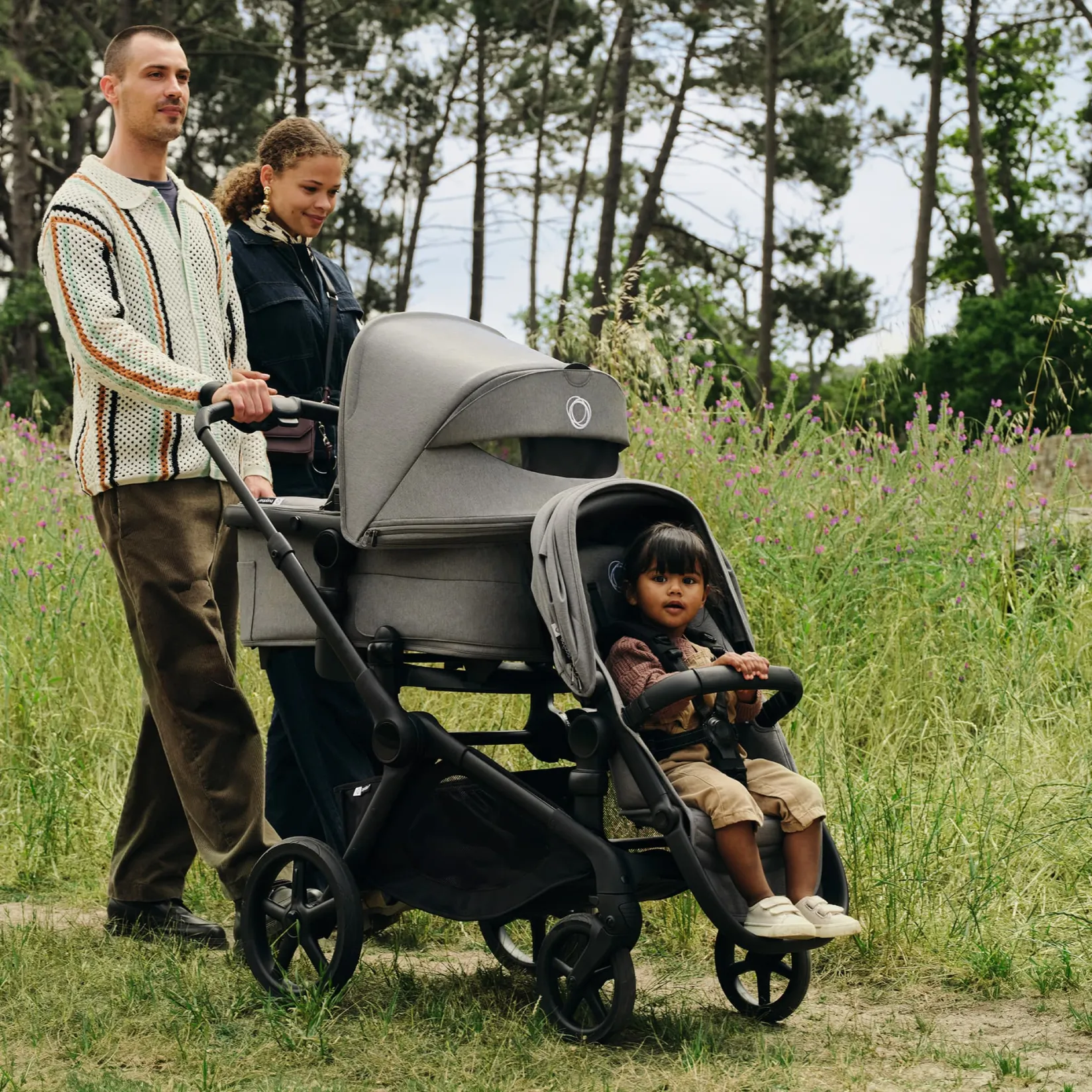 Strollers|Strollers & Trailers>Bugaboo Kangaroo Sibling Seat - Black/Moon Grey