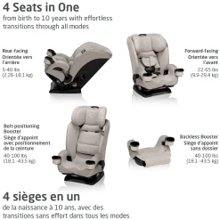 Best Kani 4-in-1 Convertible Car Seat - Oyster Shell Kids Car Seats & Booster Seats|Car Seats