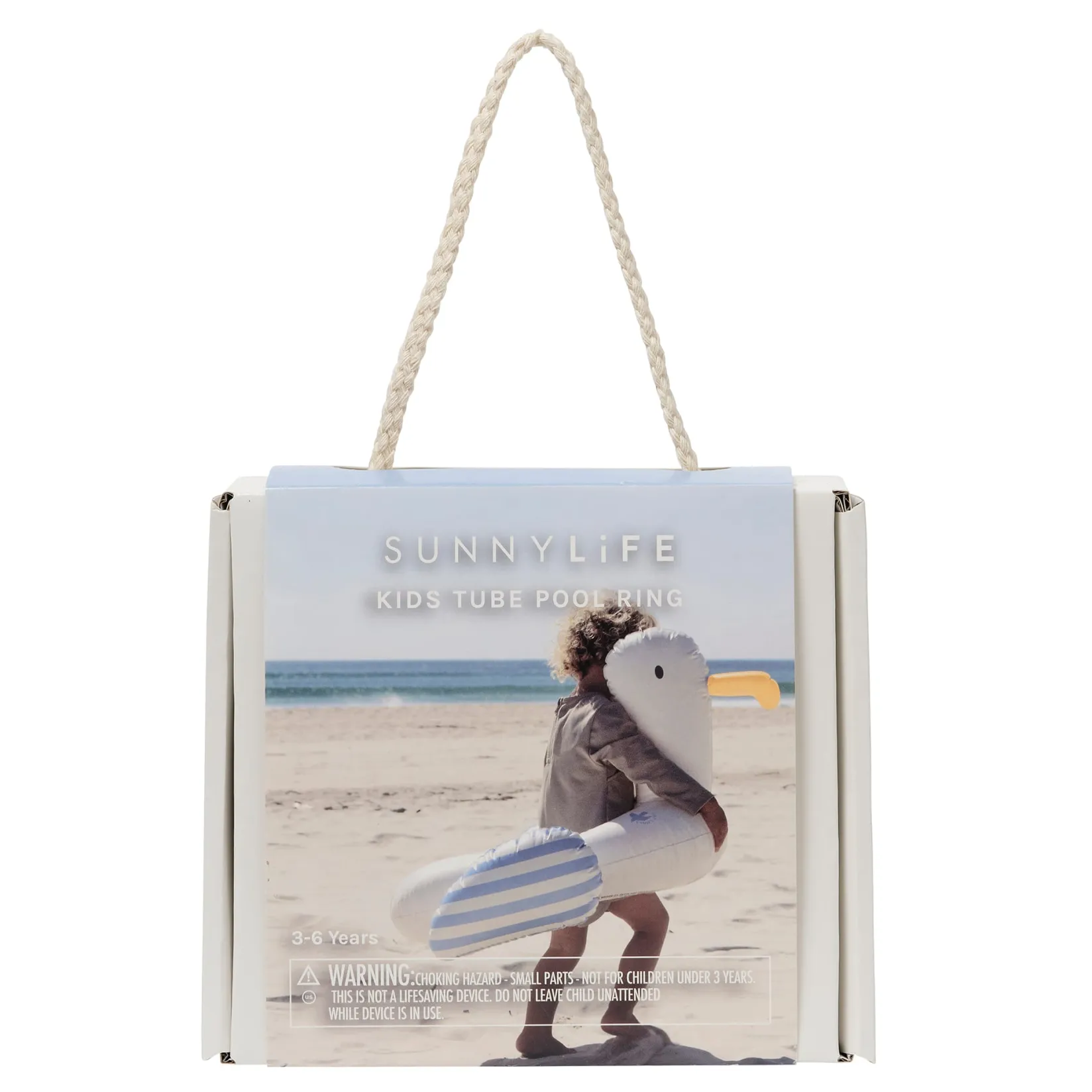 Summer Activities|Beach & Pool Toys>Sunny life Kids Tube Pool Ring Sid the Seagull Blue Stripe