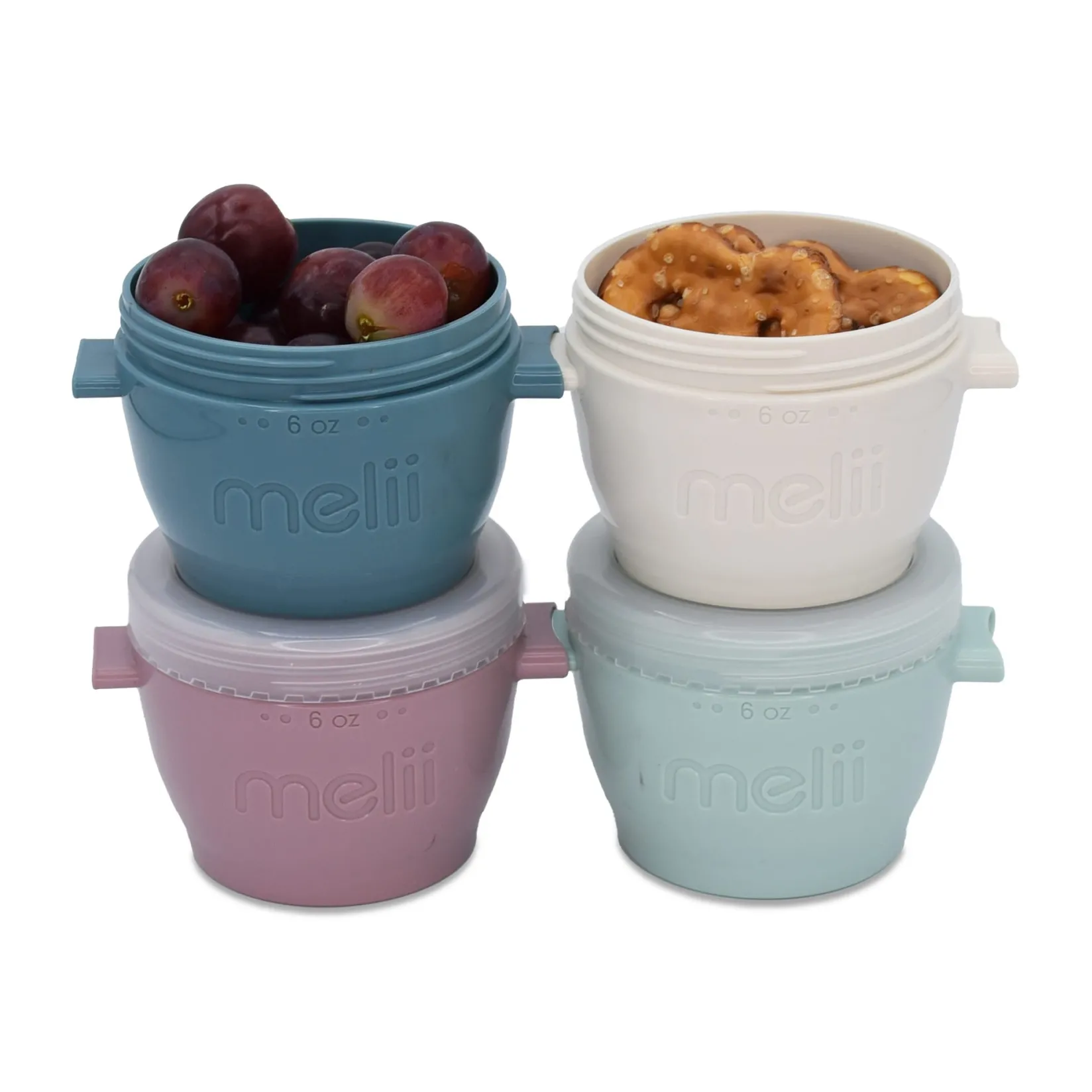 Breastfeeding|Snack Bags & Containers>Melii Kit Bowls Top (4) 4oz