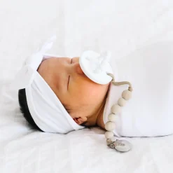 New Knit Headband 0-4months - White Dove BOY Fashion Accessories|Fashion Accessories