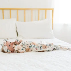Knotted Gown 0m+ - Autumn Flowers Pajamas|Sleep Bags