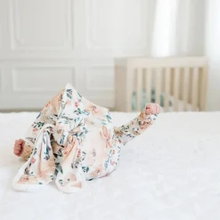 Knotted Gown 0m+ - Autumn Flowers Pajamas|Sleep Bags