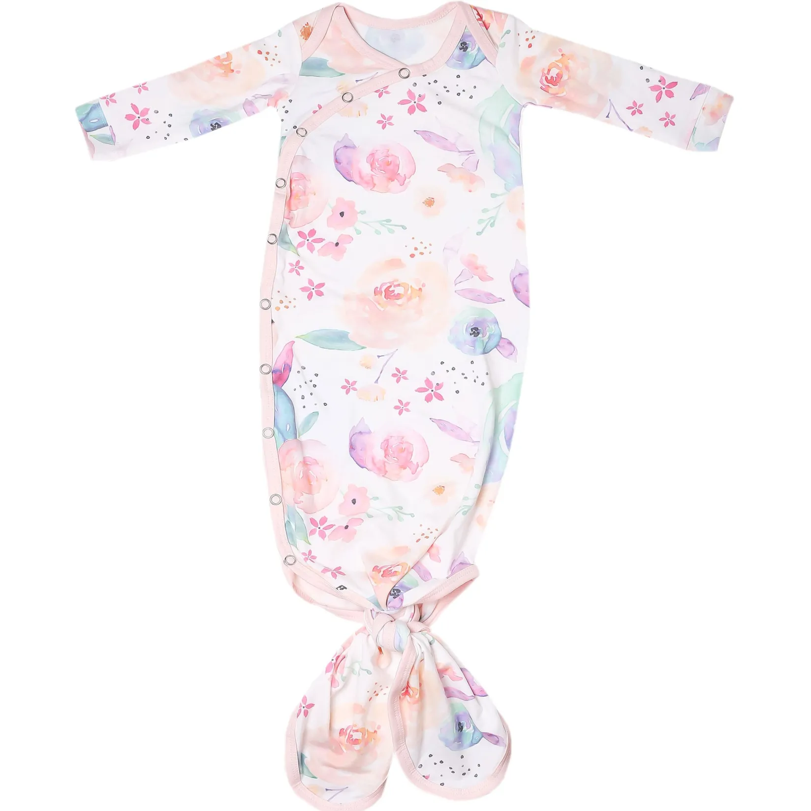 Pajamas|Sleep Bags>Copper Pearl Knotted Gown 0m+ - Bloom Flower