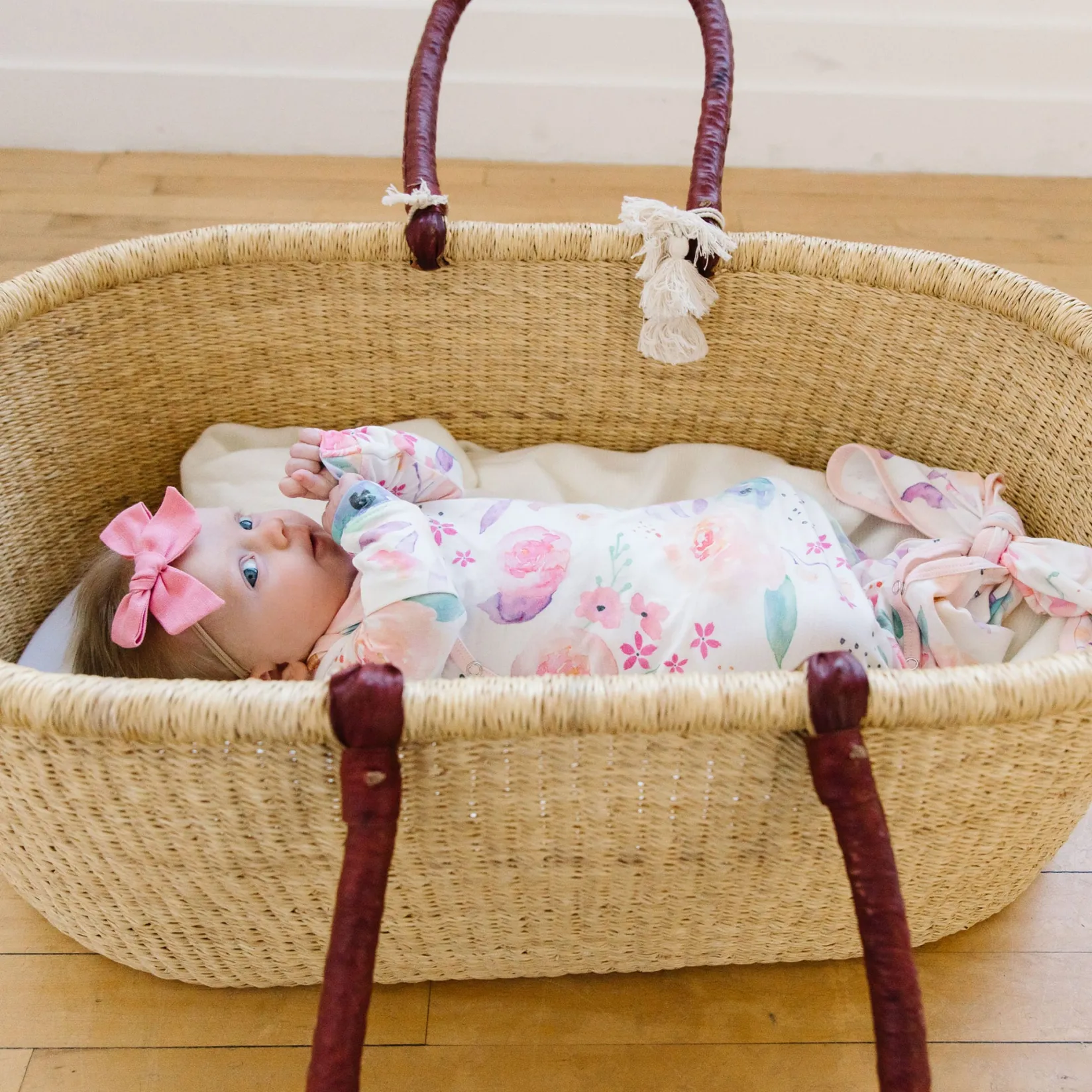 Pajamas|Sleep Bags>Copper Pearl Knotted Gown 0m+ - Bloom Flower