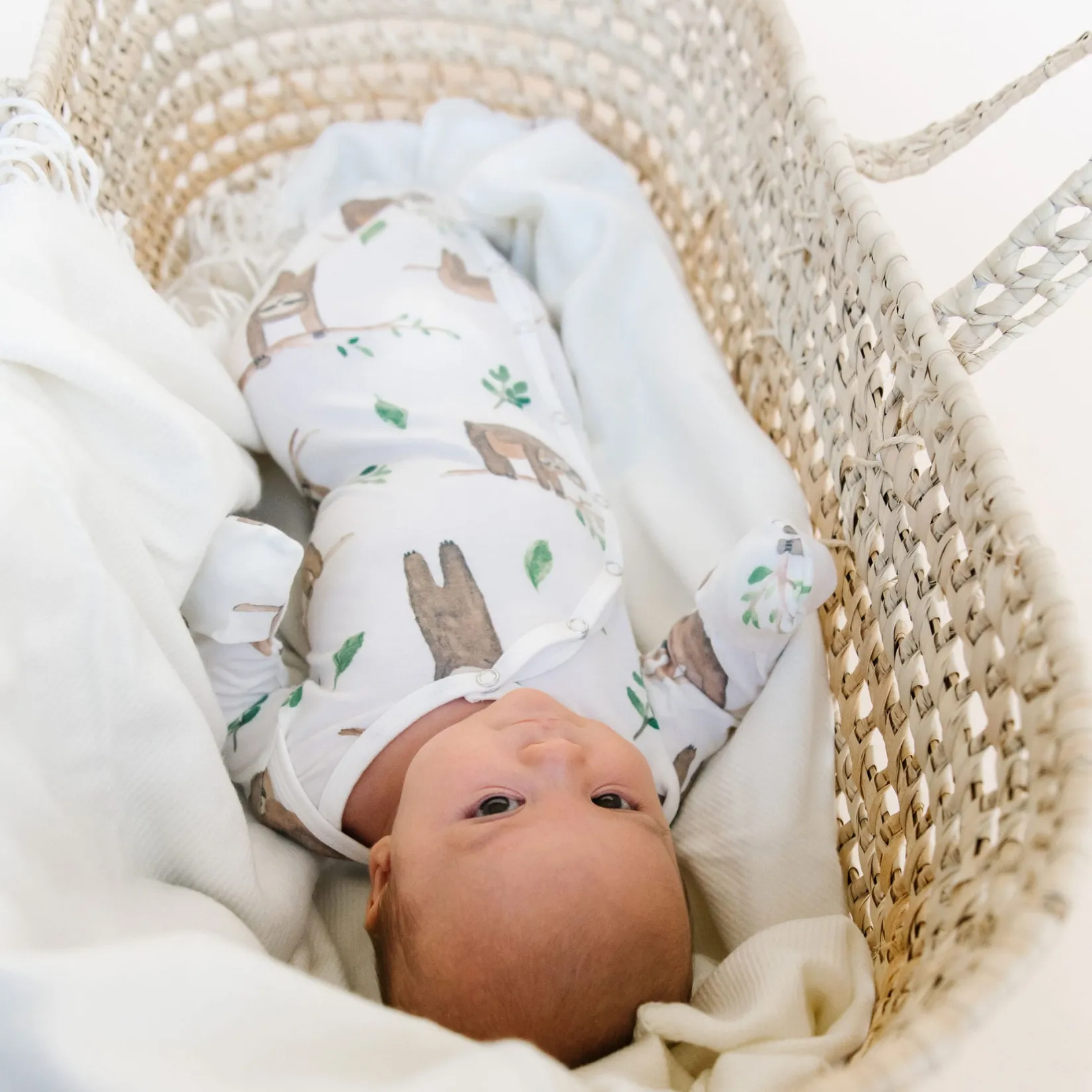 Best Knotted Gown 0m+ - Noah the Sloth Pajamas|Sleep Bags