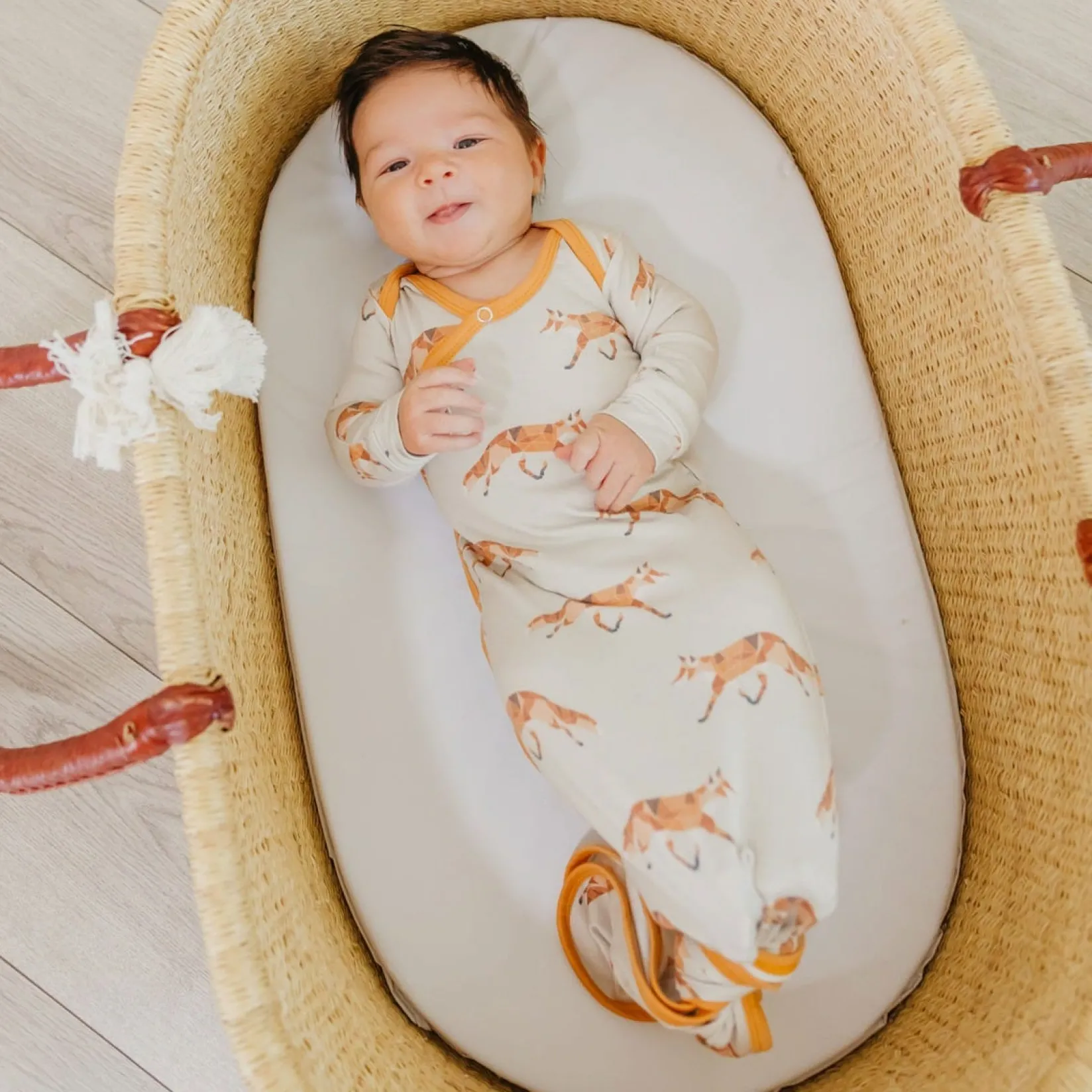 Pajamas|Sleep Bags>Copper Pearl Knotted Gown 0m+ - Swift