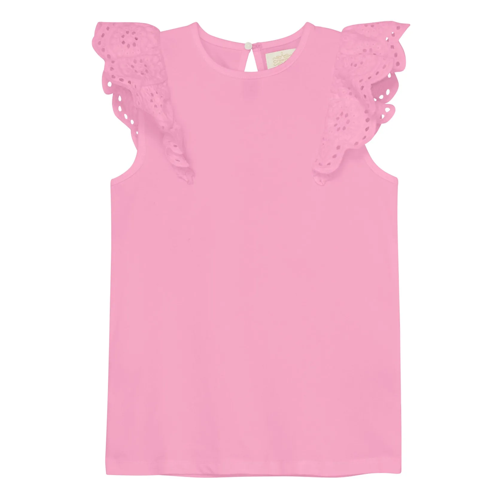 Tops>Creamie Lace Tank Top 2-6y Pink