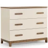 Best Lala 3 Drawers Dresser Chest - Almont Walnut Storage Furniture