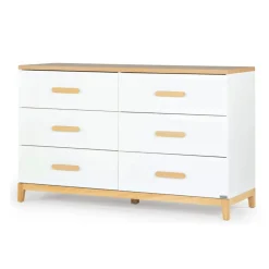 Storage Furniture>Dadada Baby LaLa Big 6-drawer Dresser - White/Natural