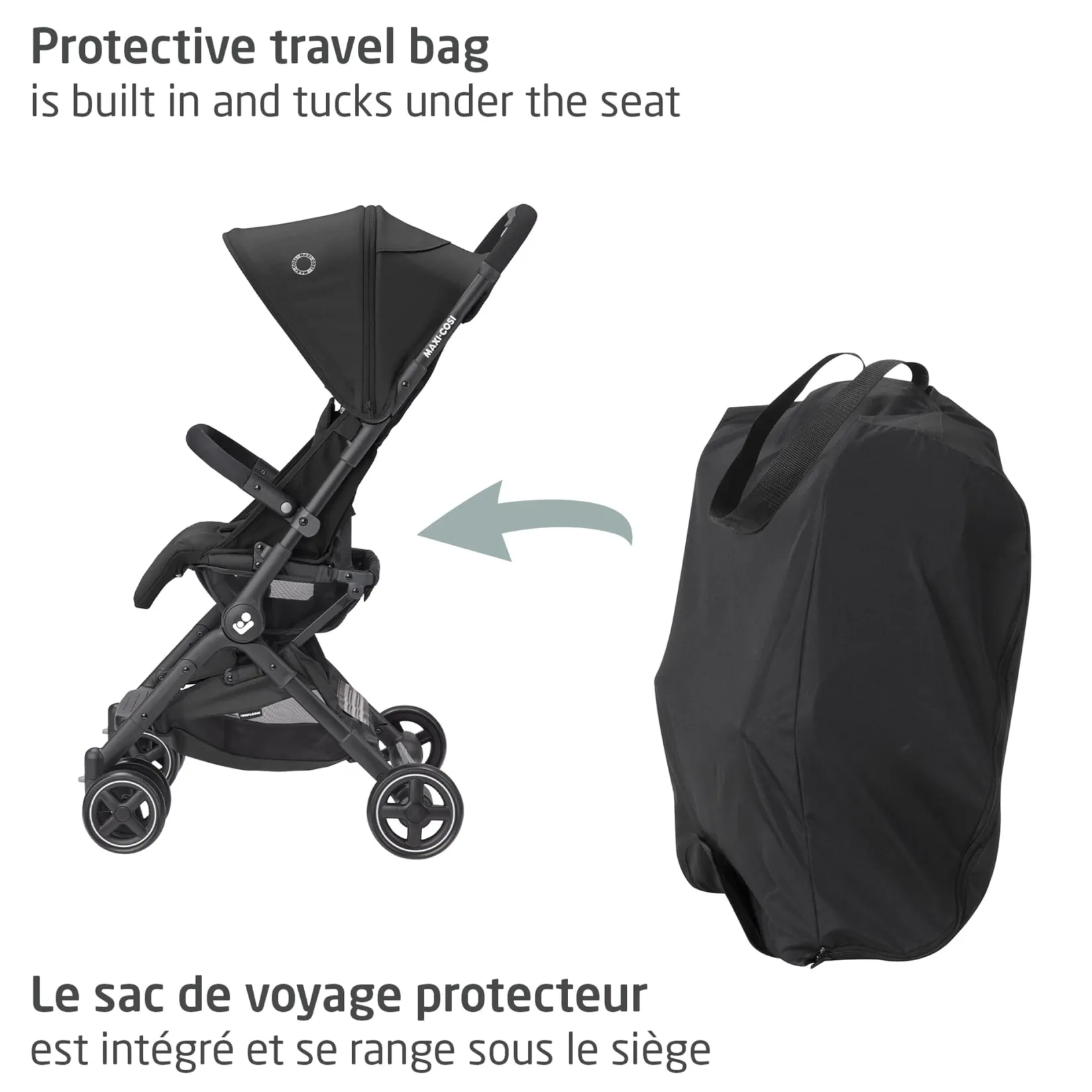 Strollers|Strollers & Trailers>Maxi-cosi Lara Ultracompact Stroller - Essential Black