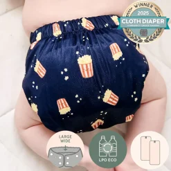 Hot Large Elastic Cloth Diaper 8-35lb- Popcorn BOY Cloth Diapers|Cloth Diapers