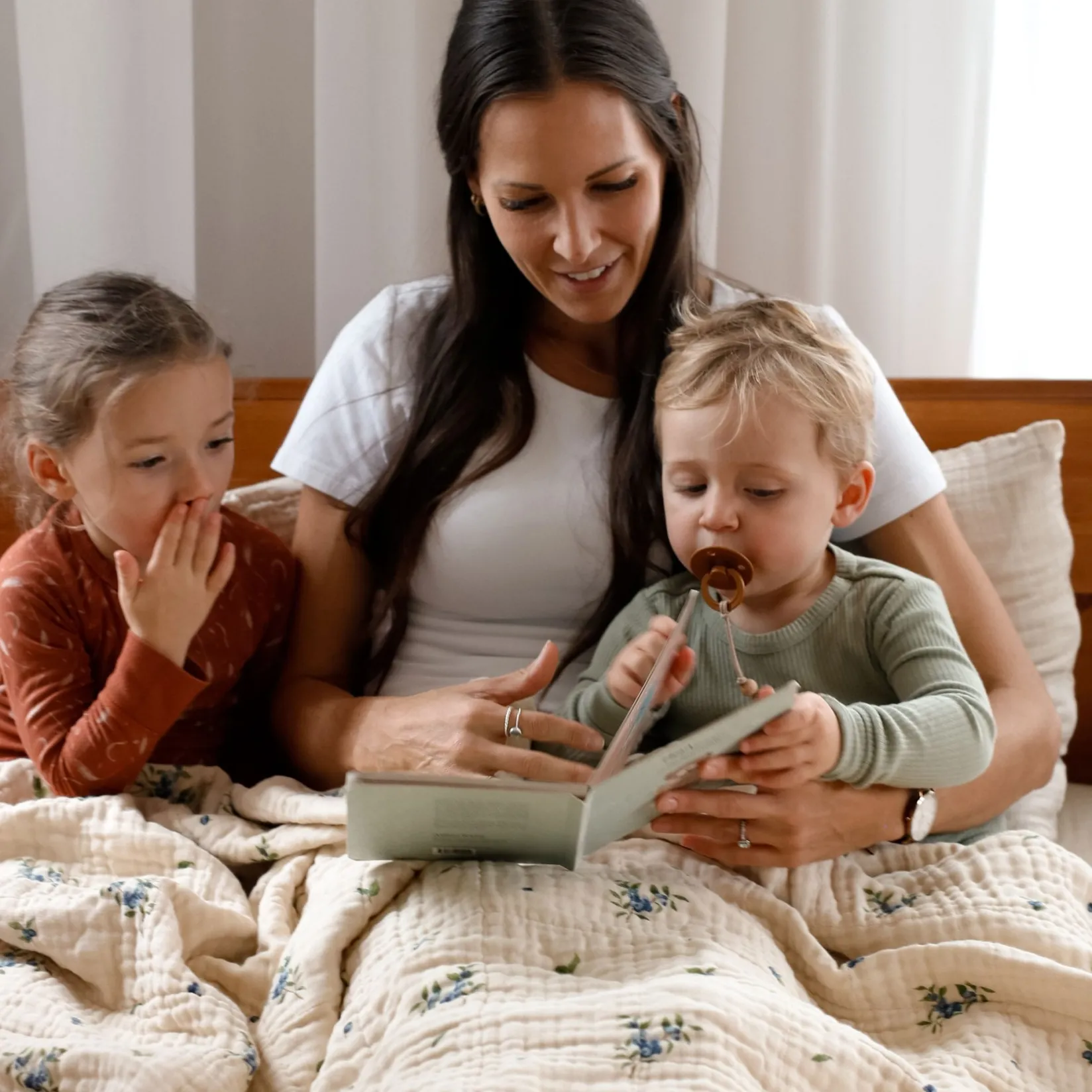 Throws|Blankets>House of Elia 4-Layer Muslin Blanket - Blueberry