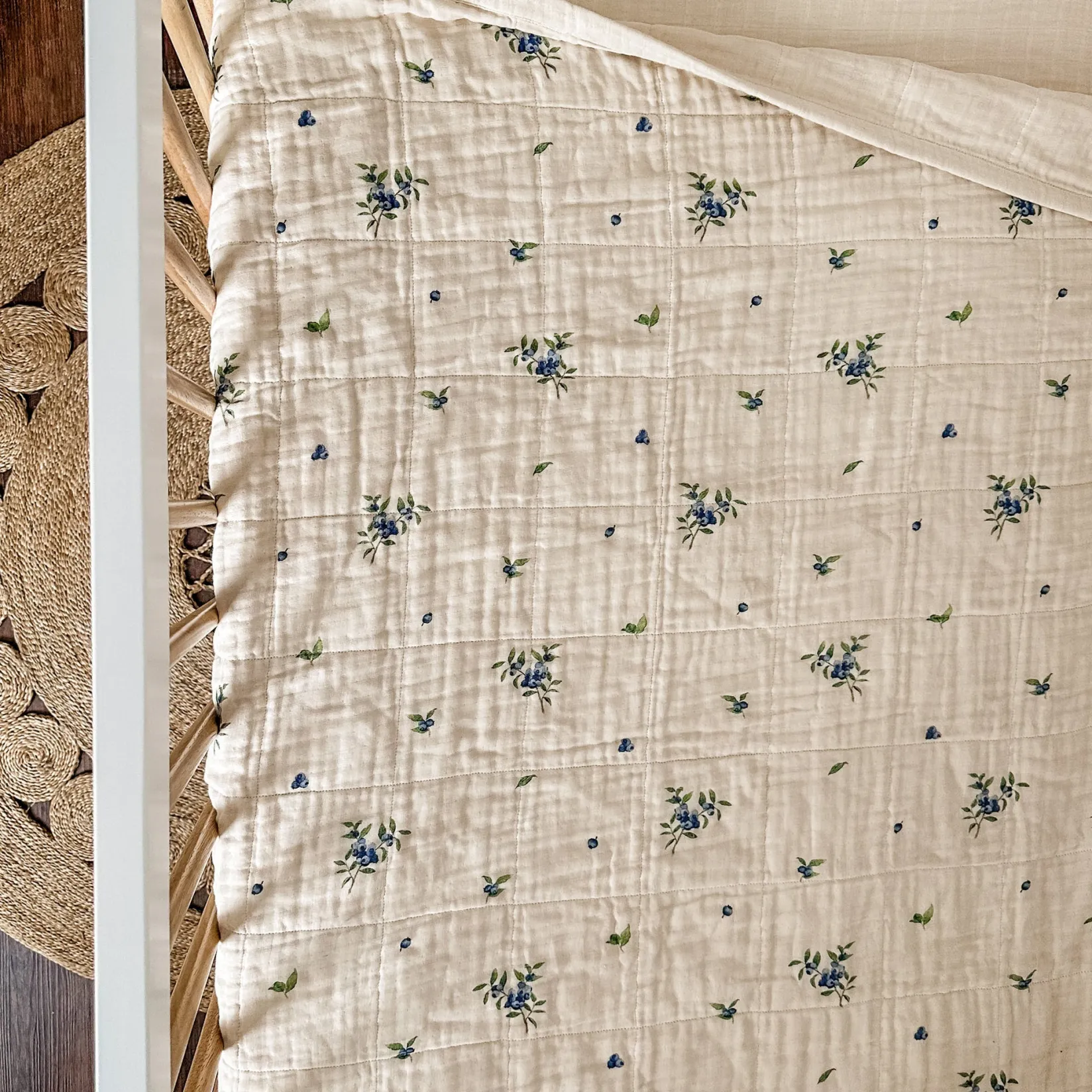 Throws|Blankets>House of Elia 4-Layer Muslin Blanket - Blueberry