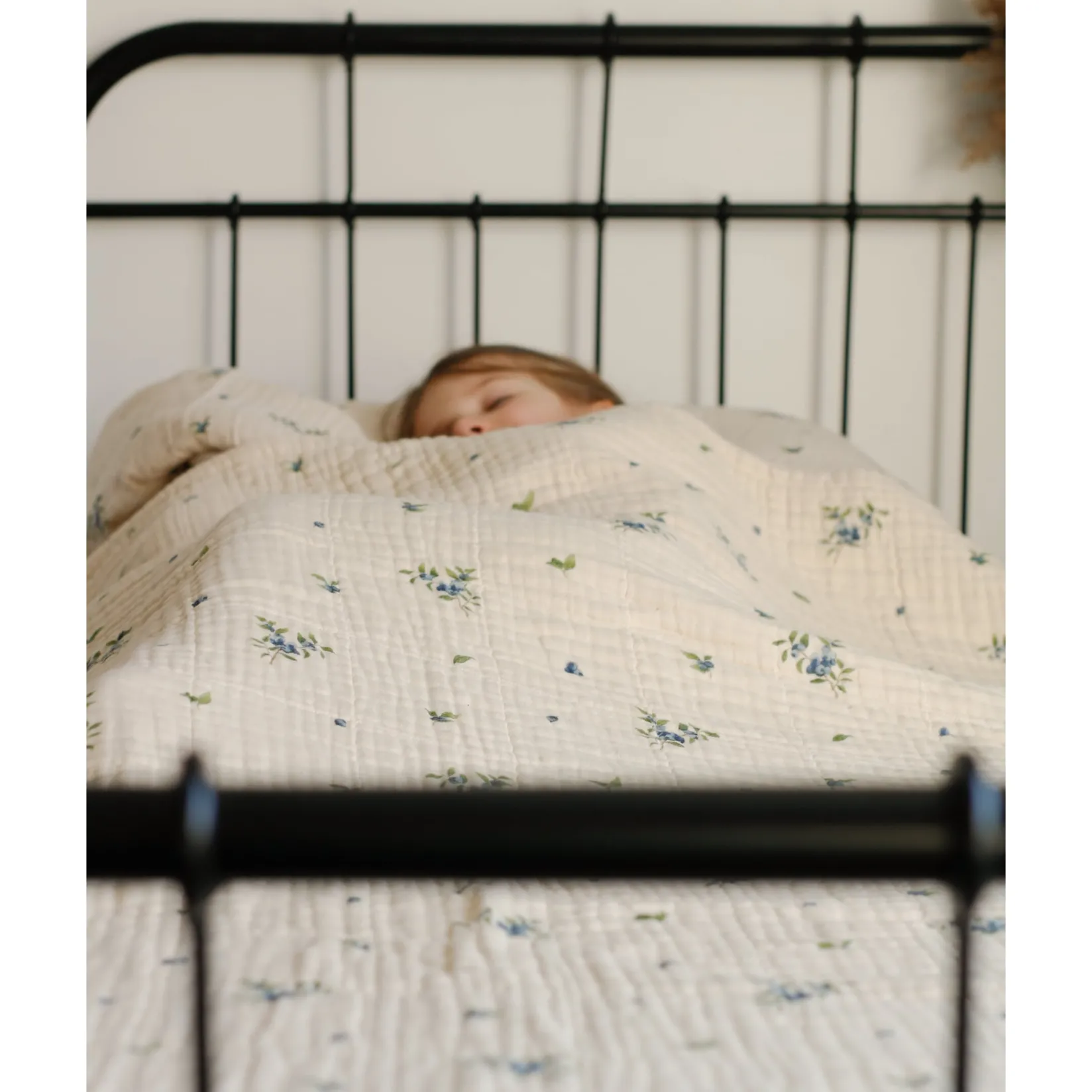 Throws|Blankets>House of Elia 4-Layer Muslin Blanket - Blueberry