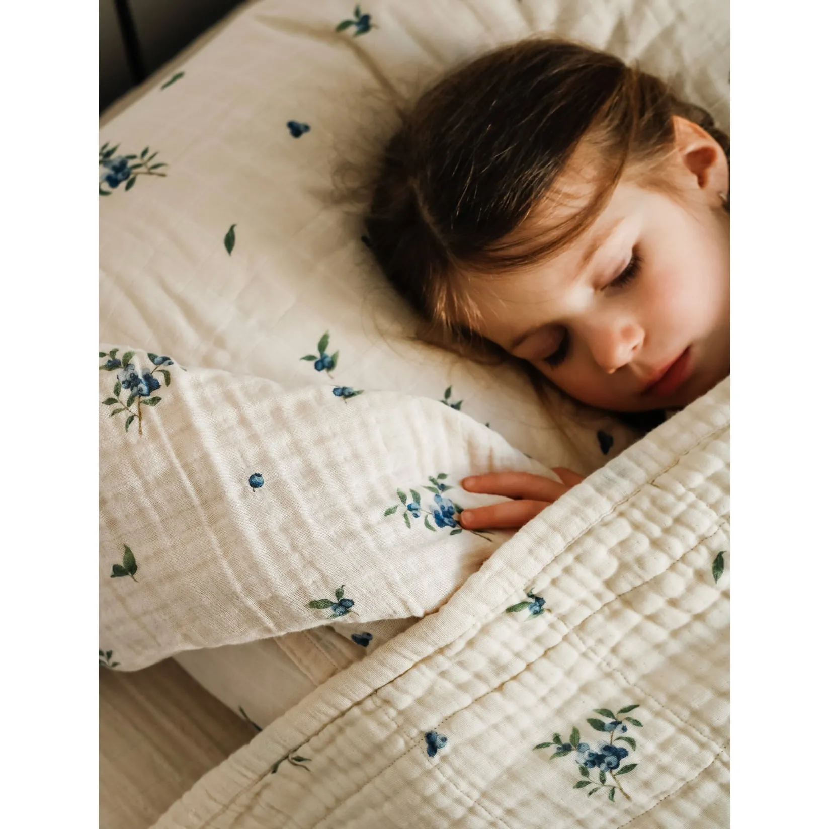 Throws|Blankets>House of Elia 4-Layer Muslin Blanket - Blueberry