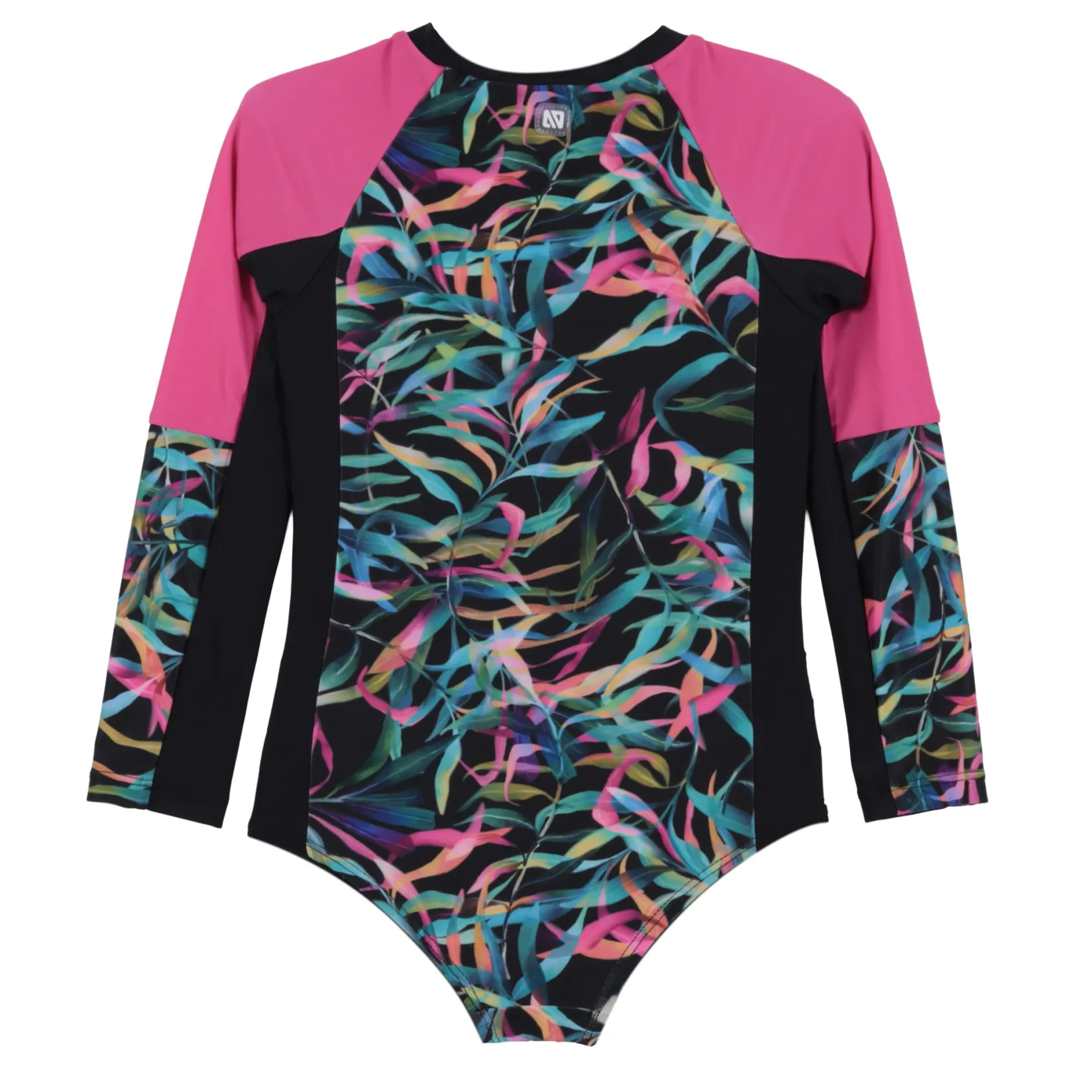 Swimsuits>Nano Leafage Uv Ls Swimsuit 2-14 Black