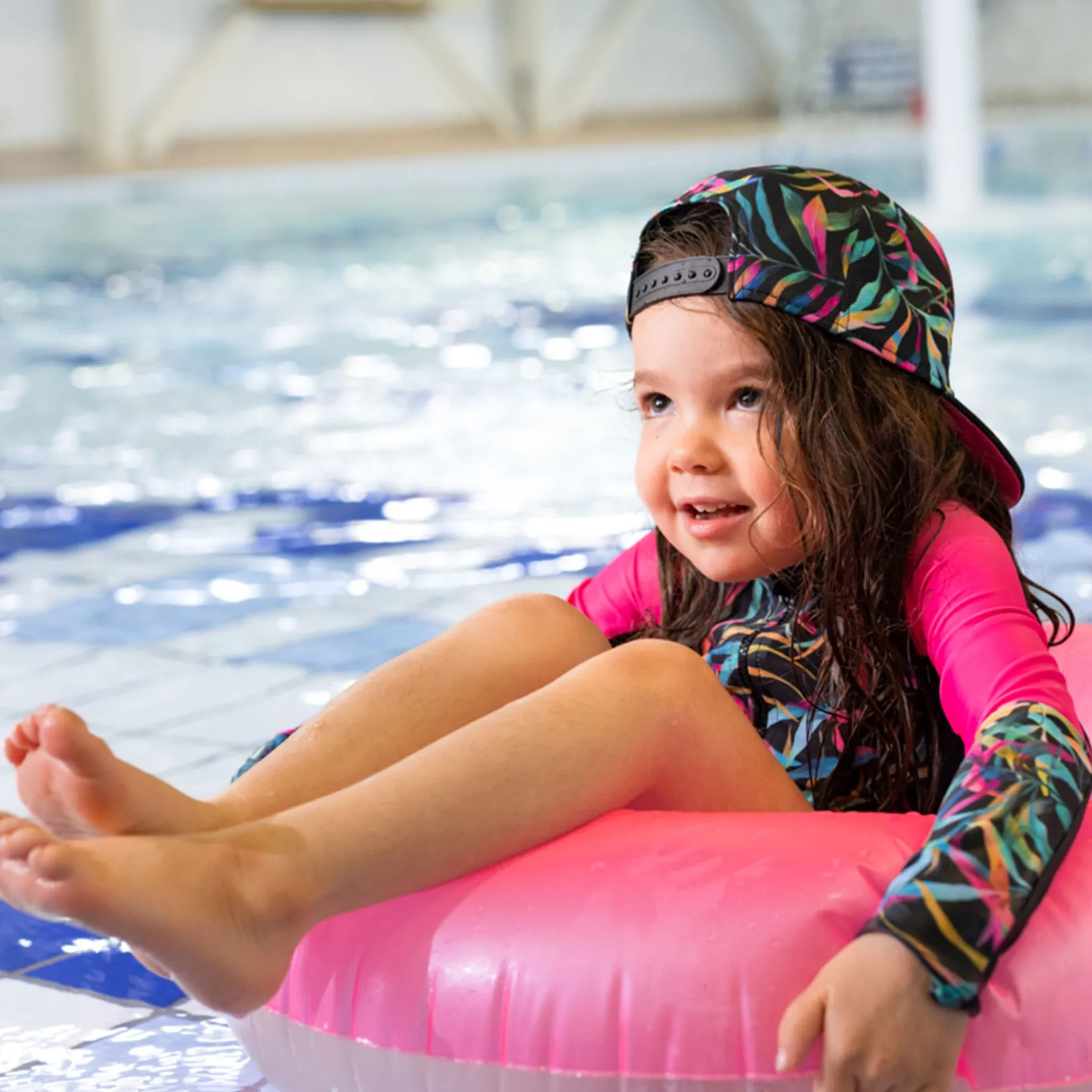 Swimsuits>Nano Leafage Uv Ls Swimsuit 2-14 Black