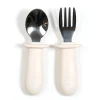 Tableware|Plates & Placemats>Bulle Learning Spoon & Fork Set - Ivory