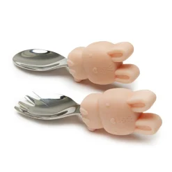 Breastfeeding|Tableware>Loulou Lollipop Learning Spoon and Fork Set - Bunny