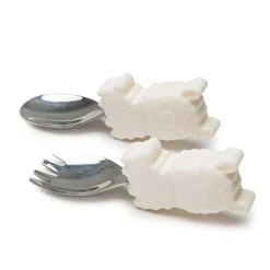 Hot Learning Spoon and Fork Set - Llama Kids Tableware|Plates & Placemats