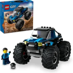 Hot City Blue Monster Truck Kids Assembly & Construction
