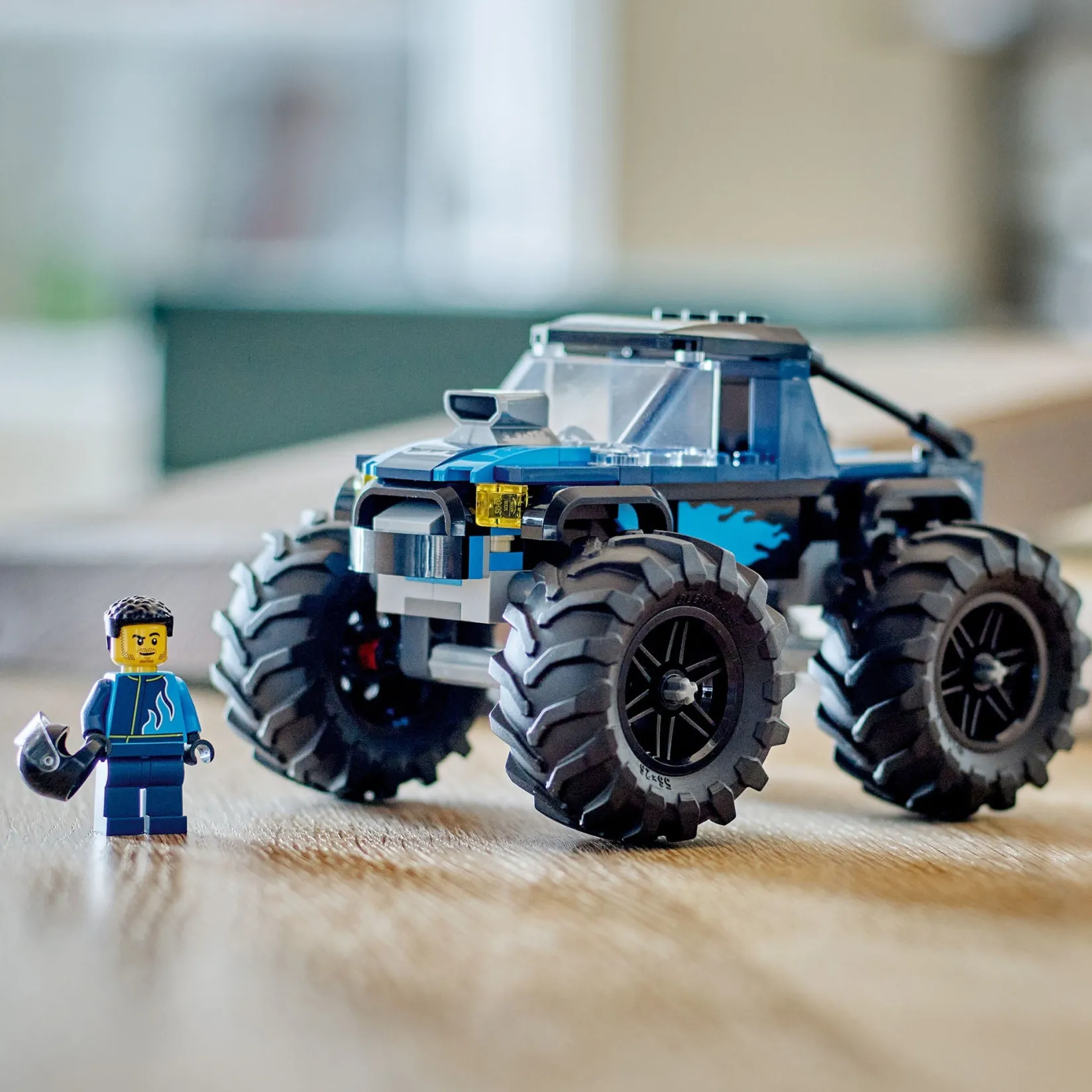 Hot City Blue Monster Truck Kids Assembly & Construction