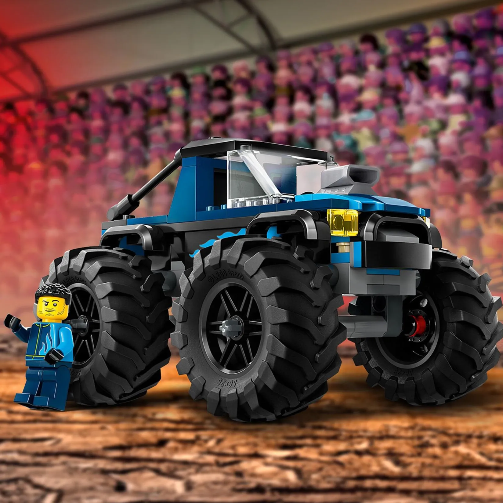 Hot City Blue Monster Truck Kids Assembly & Construction