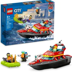 Hot City Fire Rescue Boat Kids Assembly & Construction