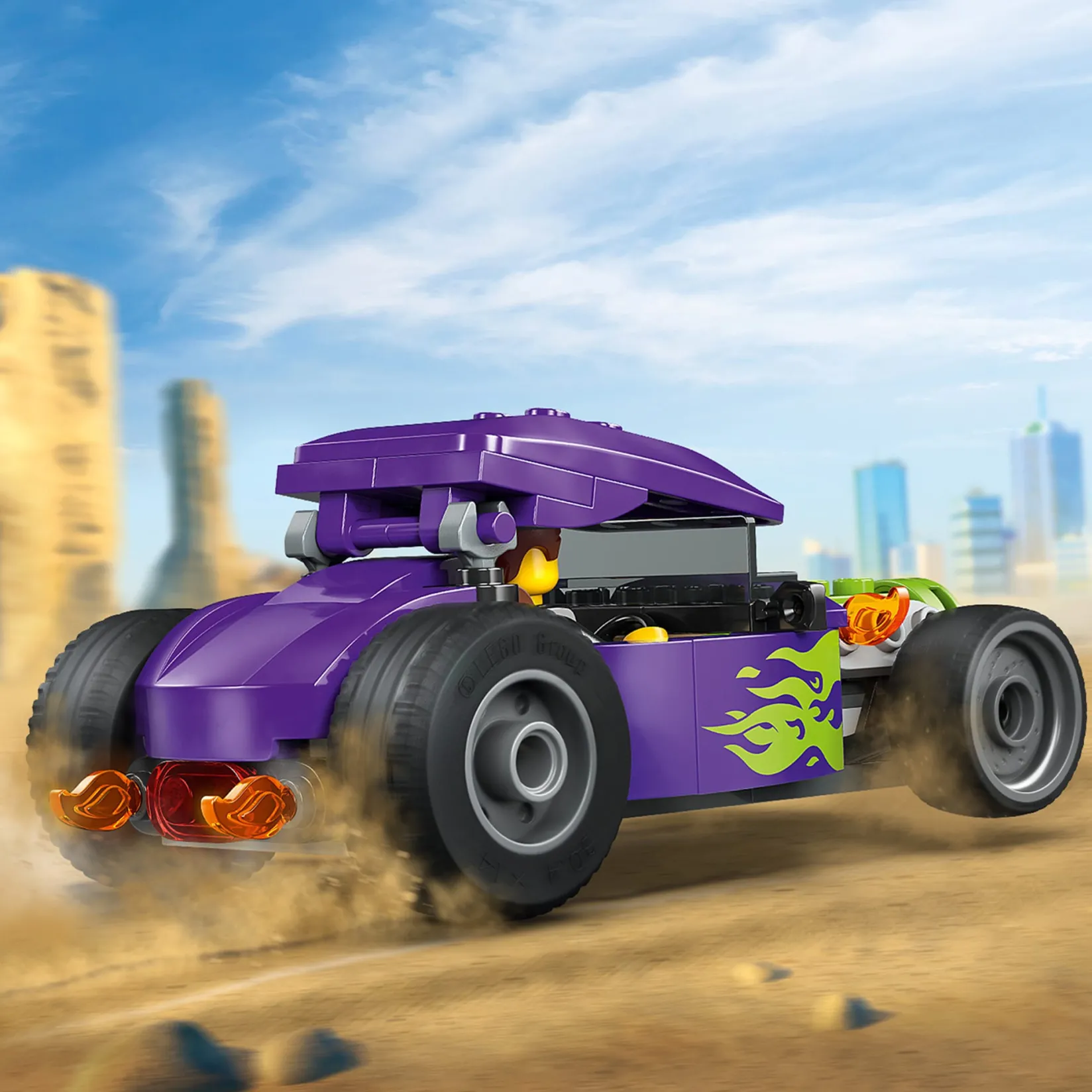 Online City Hot Rod Race Car Building Toy and Minifigure 60485 Kids Assembly & Construction