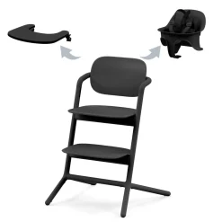 LEMO 2 High Chair 3-in-1 - Stunning Black High Chairs & Booster Seats|High Chairs & Booster Seats