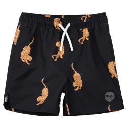 Swimsuits>Miles Leopard Swimshort 3-6y Black