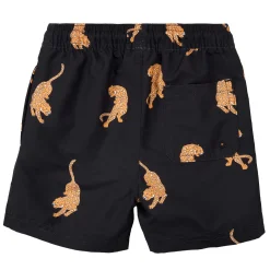 Swimsuits>Miles Leopard Swimshort 3-6y Black