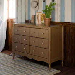 Hot Liberty 6-Drawer Assembled Dresser - Natural Walnut Storage Furniture