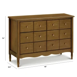 Hot Liberty 6-Drawer Assembled Dresser - Natural Walnut Storage Furniture