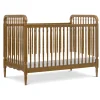 Liberty 3-in-1 Convertible Spindle Crib With Conversion Kit - Natural Walnut Cribs & Mattresses|Cribs & Mattresses
