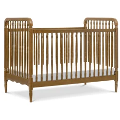 Liberty 3-in-1 Convertible Spindle Crib With Conversion Kit - Natural Walnut Cribs & Mattresses|Cribs & Mattresses