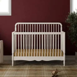Cribs & Mattresses|Cribs & Mattresses>Namesake Liberty 4-in-1 Convertible Spindle Crib - Warm White