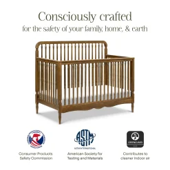 Liberty 4-in-1 Convertible Spindle Crib - Natural Hazelnut Cribs & Mattresses|Cribs & Mattresses